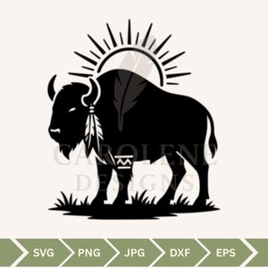 Bison Silhouette SVG | Buffalo Cut File for Cricut & Silhouette | Single Image Digital Download