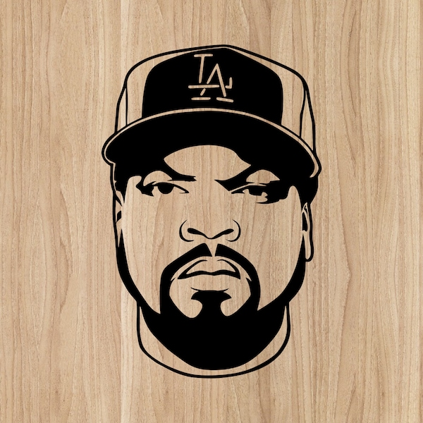 Ice Cube SVG, Ice Cube Portrait SVG, Ice Cube Silhouette, Perfect for Cricut, Hip Hop, Rap, Cutting File, Cricut. Digital Files