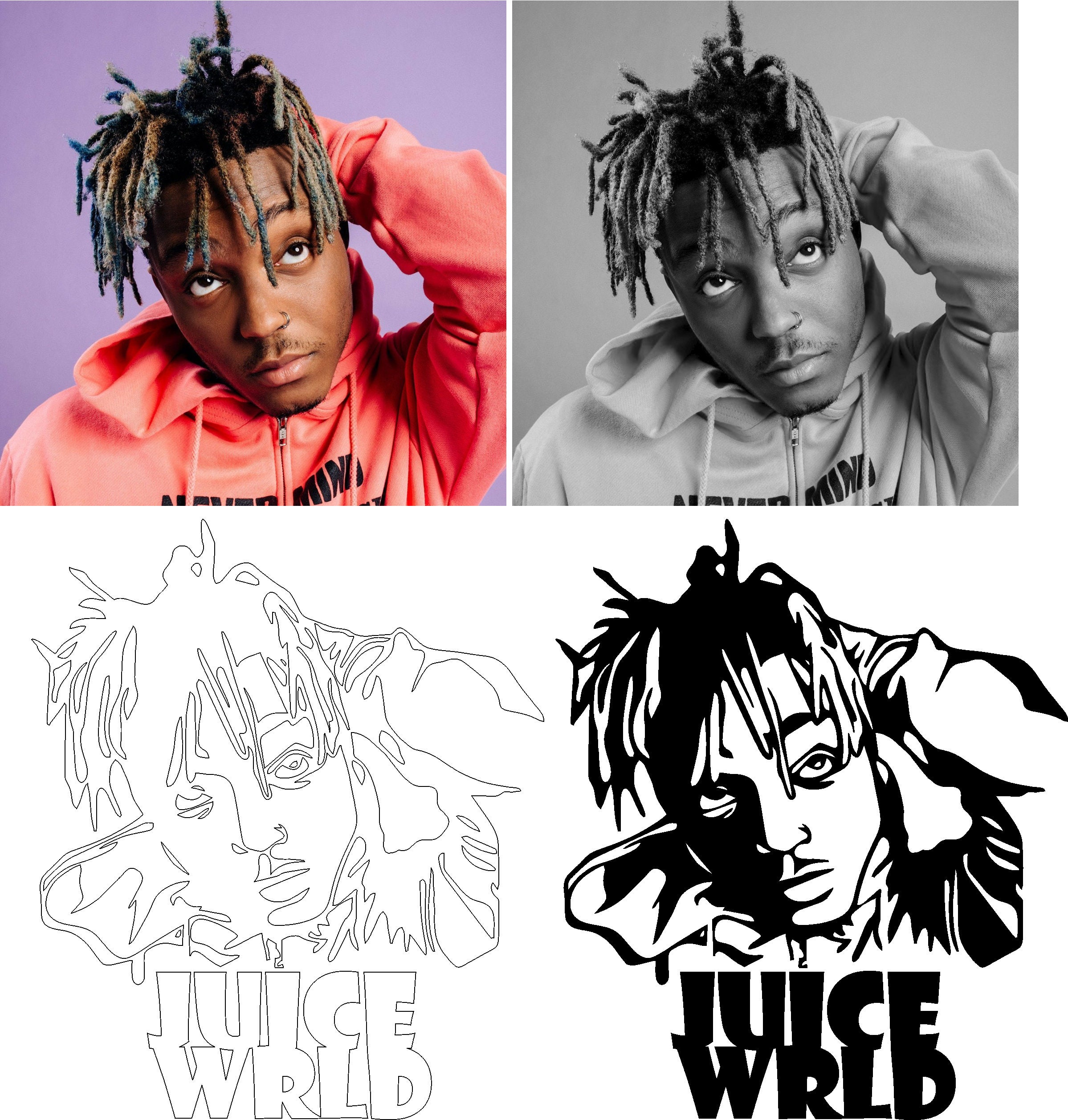 Juice Wrld Svgpngpdfepsdxf Digital Files. Etsy UK