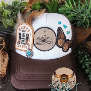 Patched Trucker Hat: Girly Women&#39;s Hat