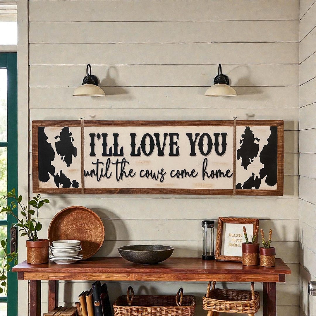 Rustic Wood Sign Wall Art Country Home Decoration Kitchen Decor ...