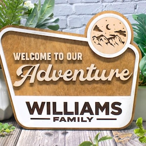 Adventure Lover Wood Sign, National Park Themed Wooden Signs, Gift for Natures Lover, Camping Sign, Outdoor Enthusiast Sign, Camper Decor