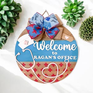 Healthcare Worker Wooden Door Hanger, Nurse Themed Door Hanger, Nurse Appreciation Gift, Medical Professional Decor, Medical Office Decor