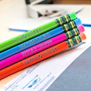 Personalized Engraved Ticonderoga Pencils- Custom Wood-Cased Pencil- Elegant and Customizable Gift, Unique and Stylish Writing Tool