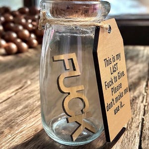 Lustiges Gag-Geschenk Dies ist mein letzter F-CK, der ich verschenkt habe Mini Glas Humorvolles Boss-Geschenk Mitarbeiter Geschenk sarkastischer Humor Geschenk Partygeschenke Bild 2
