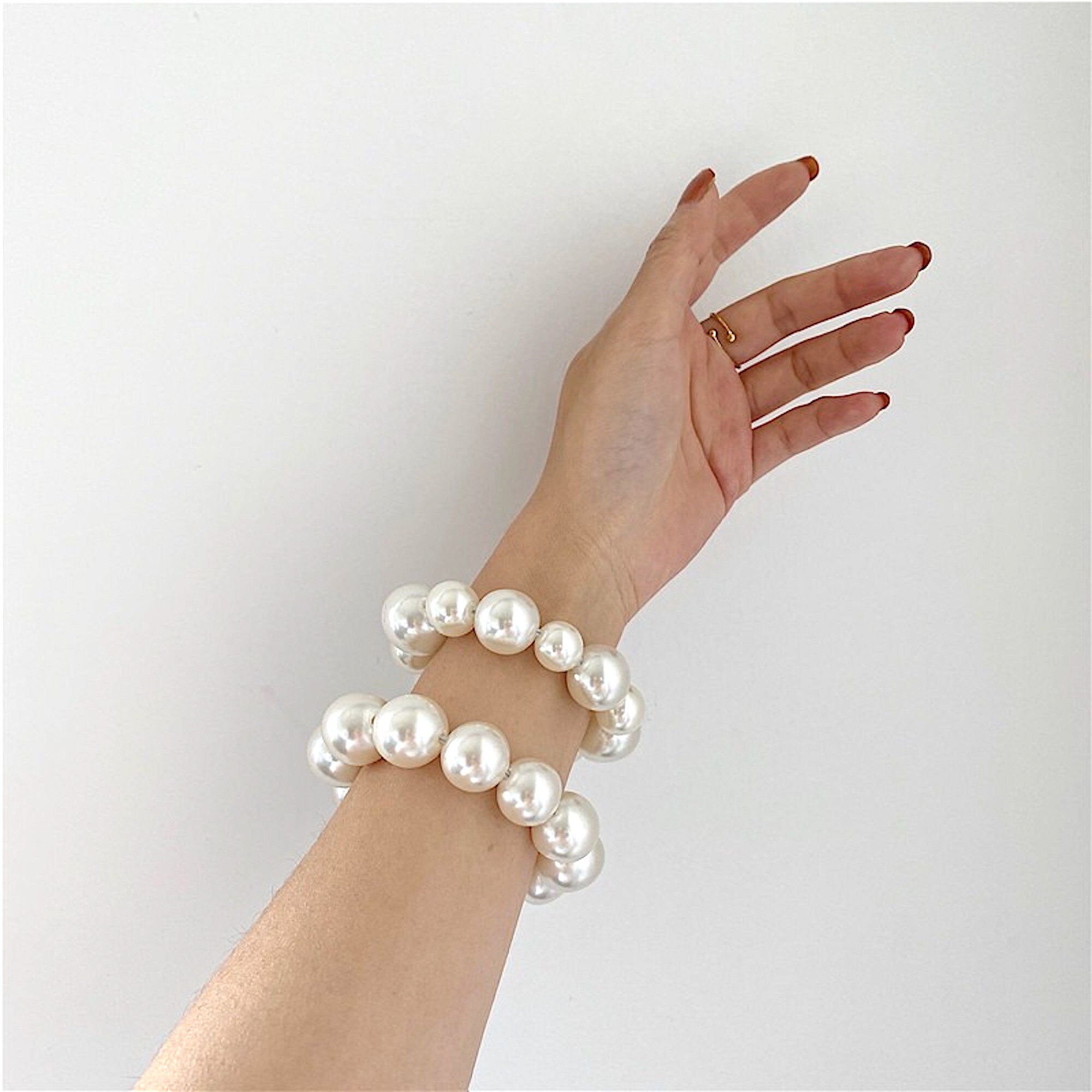 Pearls for Girls Pearl Hair Tie Pearl Scrunchie Pearl Bracelet