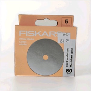 Fiskars Rotary Cutter Blade Refill 45mm 5/Pkg for Cutting Multiple Layers Fabric Cutting Tools