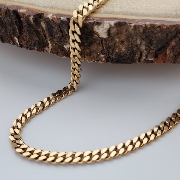 18K Gold Filled Cuban Links Chain, Twist Chain, Figaro Chain, Dainty Chain, Bead Chain, Cuban Chain, Tiny Link Chain, Christmas Gift