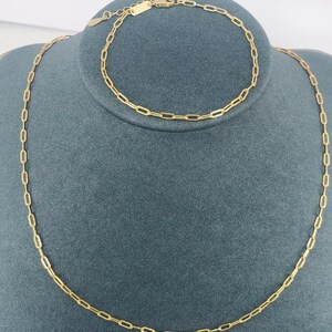 18K Gold Filled Paperclip Chain Necklace, Gold Paperclip Necklace ...