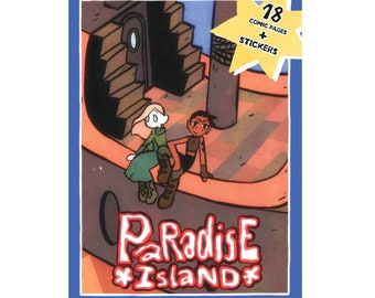 Paradise Island Comic - 18 pages + 2 planches d'autocollants - format A5