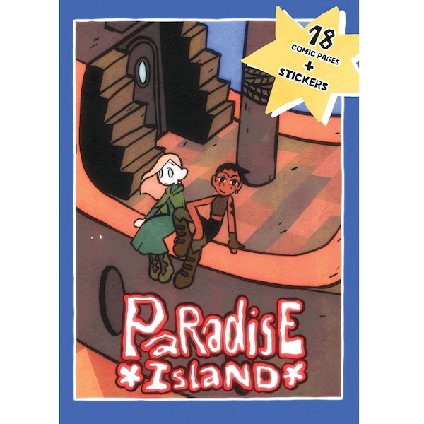 Paradise Island Comic - 18 pages + 2 Sticker Sheets - A5 size