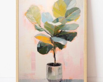 Fiddle Leaf Fig Print | Modern Botanical Wall Art (Digital Download)