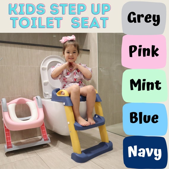 Kids Step up Toilet Seat With Ladder Toilet Training Potty Etsy