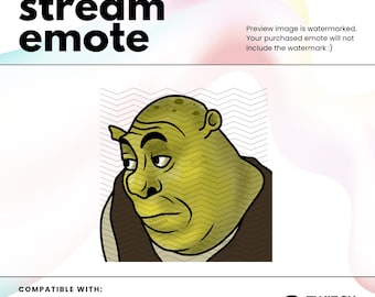 Side Eye Shrek Twitch Emote, Meme Emote