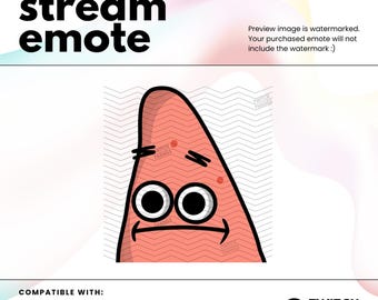 Stunned Patrick Star Twitch Emote, Spongebob Emote