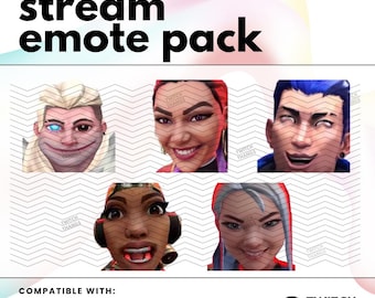 Valorant Agent Cursed Meme Twitch Emotes, Sova, Reyna, Yoru, Raze, Jett