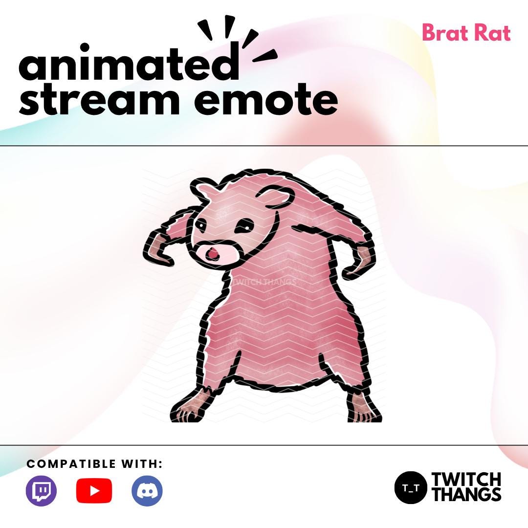 Emote de Twitch del meme de la rata traviesa animada - Etsy España