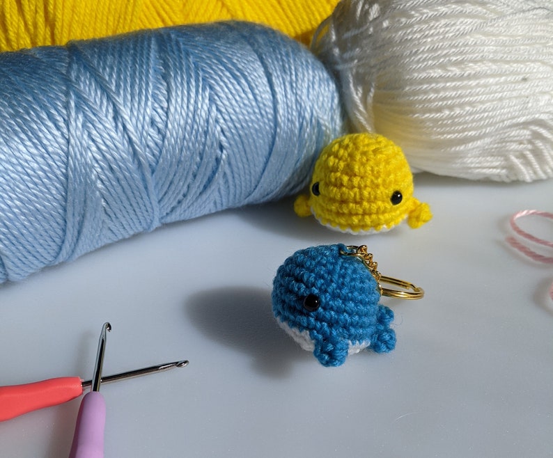 Crochet Whale Keychain amigurumi Etsy