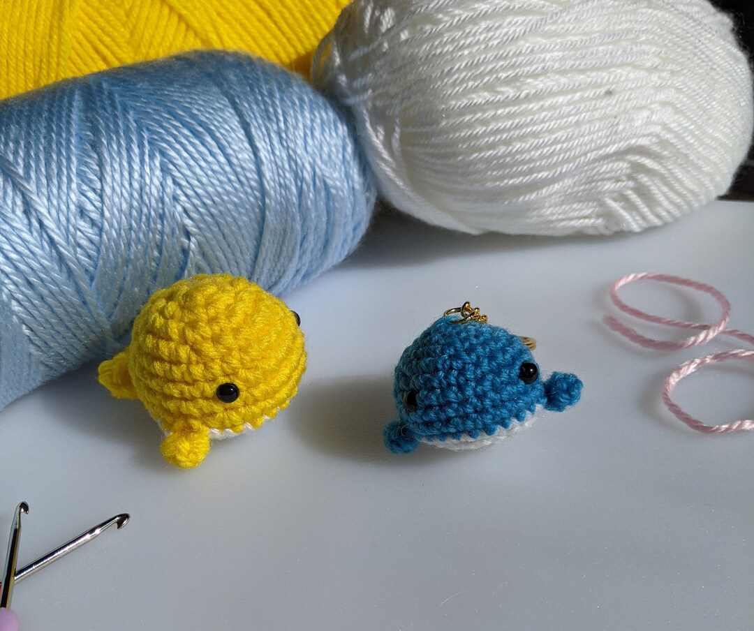Crochet Whale Keychain amigurumi Etsy