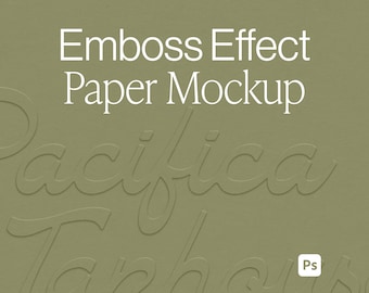 Embossed Logo Mockup: Paper Effect, Gold Foil (PSD)
