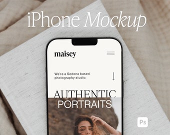 Minimalist iPhone Mockup: Realistic Smartphone Template (PSD)