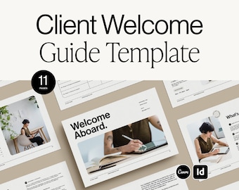 Client Welcome Guide Template: Graphic Designer Onboarding (Canva & InDesign)