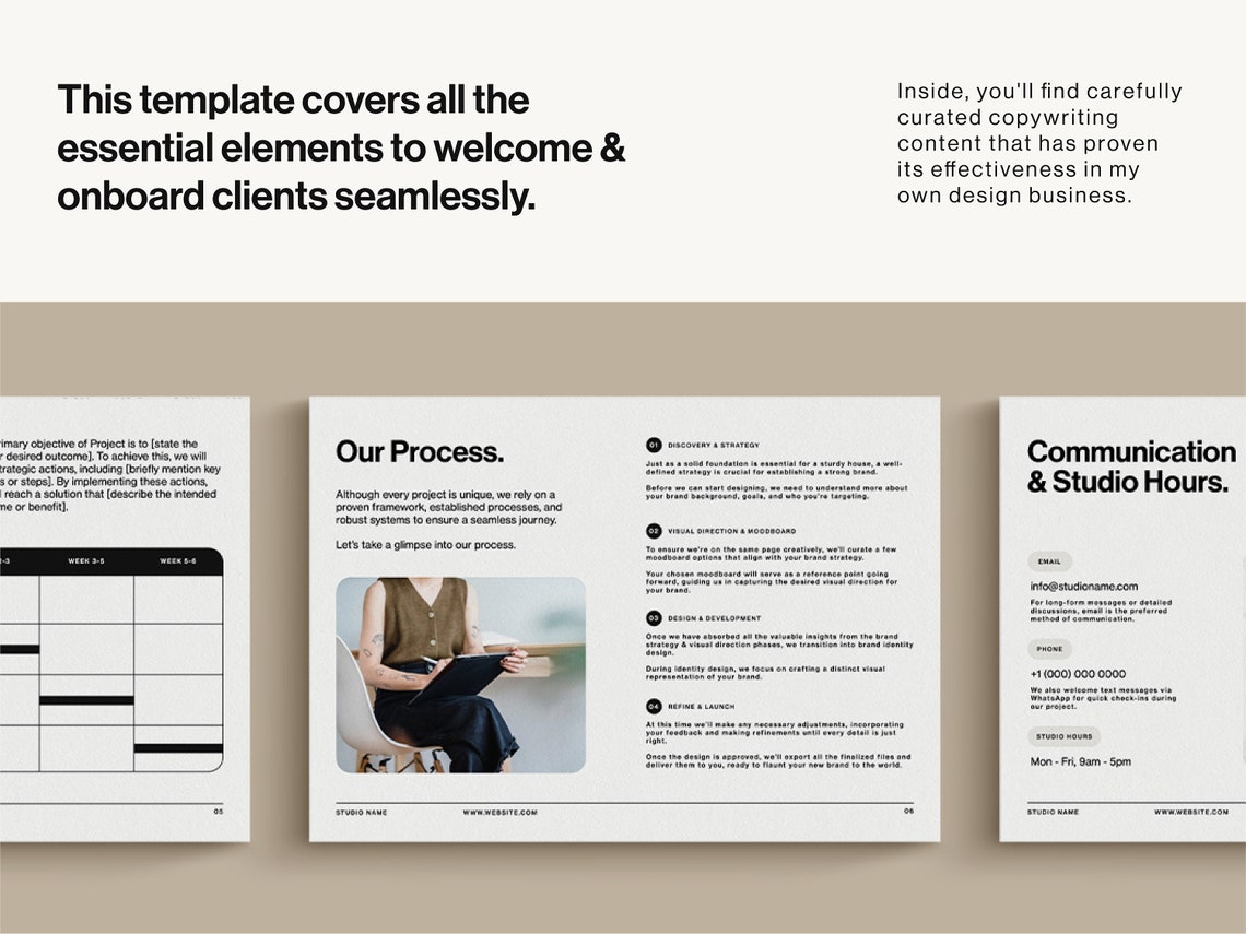 Welcome Indesign Client Welcome Guide Template: Graphic Designer Onboarding (canva ...