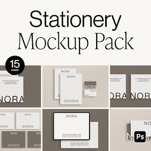 Stationery Mockup Pack Branding Mockup Minimal Stationery Flat Lay Mockup A4 Paper Mockup Flat Lay Photoshop Mockups for Designers