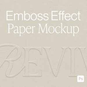 Reliëfeffect Photoshop Mockup Logo Reliëf Mockup Briefpapier Mockup Boekdruk Papier Mockup Mockup Papier Goudfolie Mockup Met Inscriptie