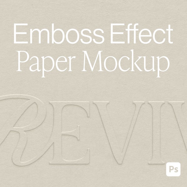 Emboss Effect Mockup Logo Emboss Mockup Stationery Mockup Letterpress Paper Mockup Debossed Mockup Paper Gold Foil Mockup