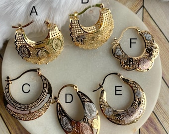 Basket Arracada Earrings, 18K Gold Filled