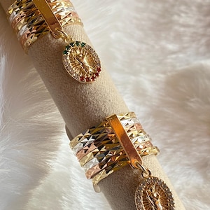 Tricolor Semanario Ring, 18K Gold Filled