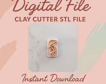 Digital STL File | Mushroom Clay Stamp | Ceramic Stamp | Texture Stamp | Clay Texture | Clay Cutters | Polymer Clay Tool