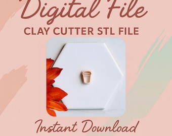 Digital STL File | Latte Clay Earring Cutter (Embossing) | Halloween Clay Cutter | Fall (Autumn) Earring Cutters