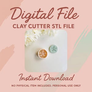 Digital STL File | Sand Dollar Clay Cutter (Embossing) | Sea Shell Cutter | Summer Clay Cutter | Beach Clay Earring Cutter