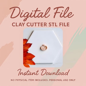 Digital STL File | Jack-O-Lantern Clay Cutter | Fall Clay Cutters | Halloween Clay Cutter | Autumn Earring Cutters
