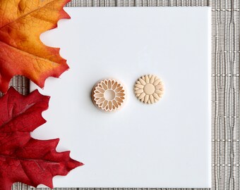 Sunflower Clay Cutter | Fall Polymer Clay Cutter | Autumn Clay Cutter | Fall Stud Earring Cutters | Halloween Clay Cutter | Embossing Cutter