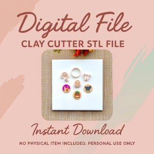 Digital STL File | Fall Halloween Cookie Trio Clay Cutter  | Autumn Clay Cutter | Fall Earring Cutters | Halloween Clay Cutter