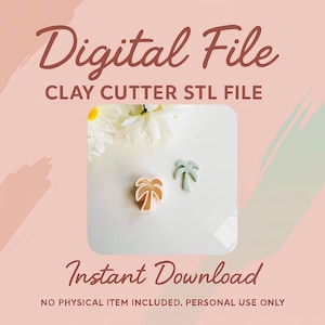 Digital STL File | Palm Tree Clay Cutter | Plant Tree Cutter | Summer SpringClay Cutter | Polymer Clay Tool | Stud Cutter
