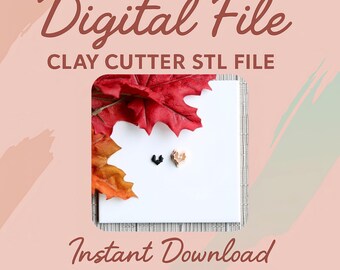 Digital STL File | Bat Mini Clay Cutter (Studs) | Fall Autumn Polymer Clay Cutter | Fall Stud Earring Cutters | Halloween Clay Cutter