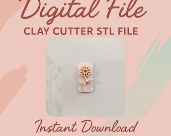 Digitale STL-Datei | Gänseblümchen Tonstempel | Keramik Stempel | Textur Stempel | Ton Textur Ausstechformen | Polymer Clay Werkzeug