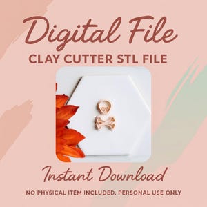 Digital STL File | Bone Skull Clay Earring Cutter (Embossing 2 Piece Set) | Halloween Clay Cutter | Fall (Autumn) Earring Cutters