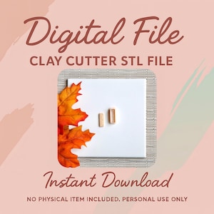 Digital STL File | Ruler Clay Cutter | Fall Autumn Polymer Clay Cutter | Fall Stud Earring Cutters | Halloween Clay Cutter | Back to School