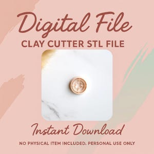 Digital STL File | Four Leaf Clover Lucky Coin Clay Cutter (Embossing) | Shamrock Cutter | Spring Clay Cutter | Polymer Clay Earring Cutter