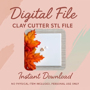 Digital STL File | Ghost Mini Clay Cutter (Studs) | Fall Autumn Polymer Clay Cutter | Fall Stud Earring Cutters | Halloween Clay Cutter