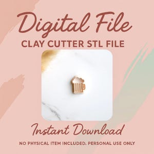 Digital STL File | Beer Clay Cutter (Embossing) | Lucky Shamrock Cutter | Spring Clay Cutter | Polymer Clay Earring Cutter