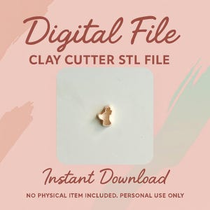 Digital STL File | Reindeer Polymer Clay Earring Cutter | Christmas Clay Cutter | Winter Holiday Earring Cutters