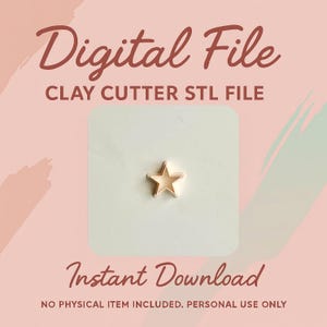 Digital STL File | Christmas Star Polymer Clay Earring Cutter | Holiday Clay Cutter | Winter Earring Cutters