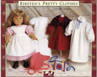 Instant Download!  Vintage Sewing Patterns for 18" Doll - Kristen's Pretty Clothes