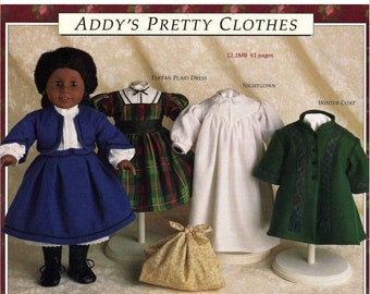 Instant Download!  Vintage Sewing Patterns for 18" Doll - Addy's Pretty Clothes